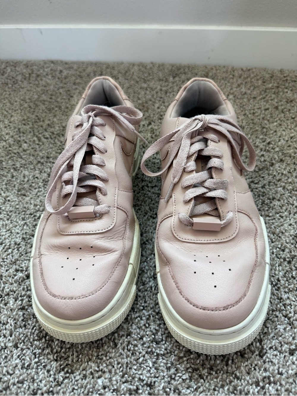 Nike Platform Air Force ones women’s limited edition light Pink - Picture 3 of 7